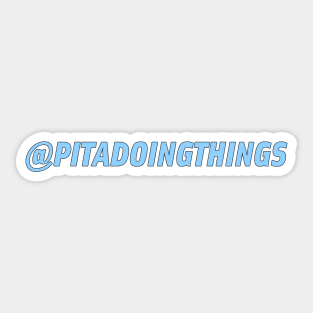 Pitadoingthings Signature Baby Blue Sticker